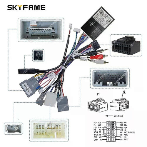 Gilt für 16-poligen Kabelbaumadapter, CAN-Bus-Box-Decoder, Android-Radio-Stromkabel für Honda CRV 1