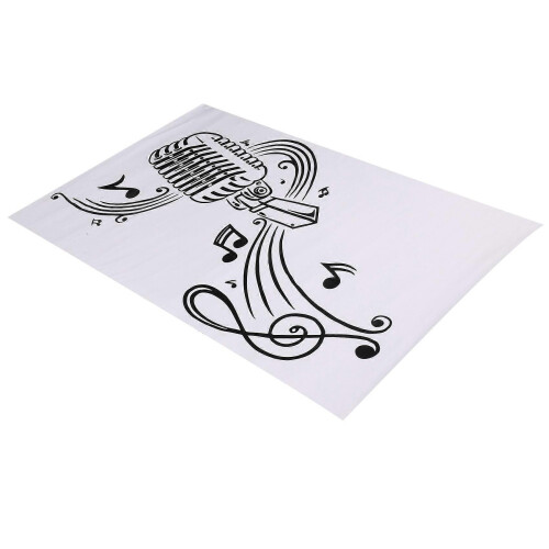 2X Microphone Music Note Wall Sticker for KTV Bar Background Home Decor 2