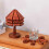Multipurpose 3Pcs Christmas Tree Wood Texture Coasters Drinkware Pad for Dining Office 4