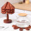 Multipurpose 3Pcs Christmas Tree Wood Texture Coasters Drinkware Pad for Dining Office 5
