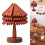 Multipurpose 3Pcs Christmas Tree Wood Texture Coasters Drinkware Pad for Dining Office 2