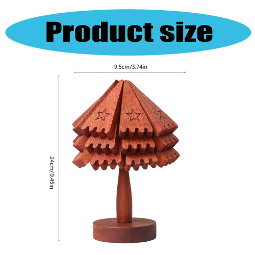 Multipurpose 3Pcs Christmas Tree Wood Texture Coasters Drinkware Pad for Dining Office 2