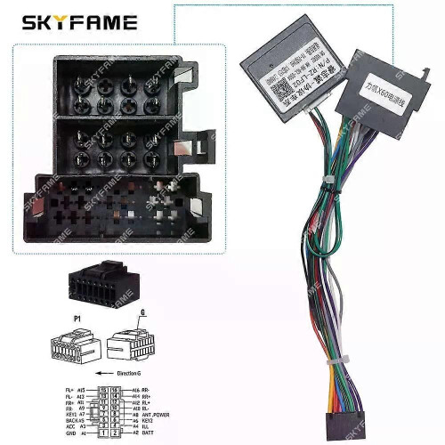 Gilt für 16-poligen Kabelbaumadapter, Canbus-Box-Decoder, Android-Radio-Stromkabel für Lifan X50 1