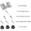 Kit de fixation murale pour cible de fléchettes, support de suspension et accessoires 4