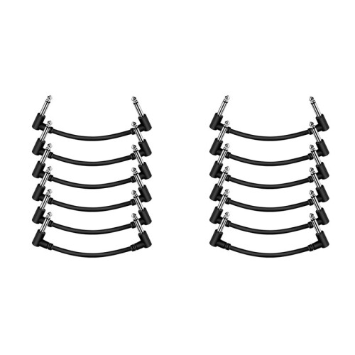 Guitar Patch Cable Guitar Effect Pedal Cables,Black 12 Pack 15cm 1