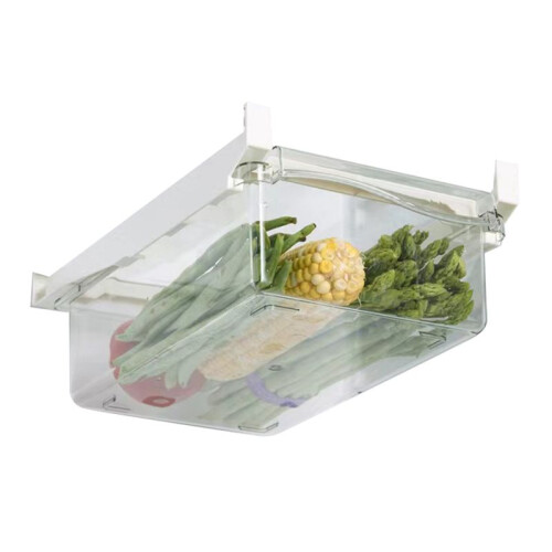 Fridge Organizer Egg Refrigerator Storage Rack Under-Shelf Refrigerator Drawer Box Fresh-Keeping Kitchen Organizer B 1