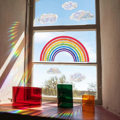 Rainbow PVC Electrostatic Window Sticker for Glass - Wall Decal 1