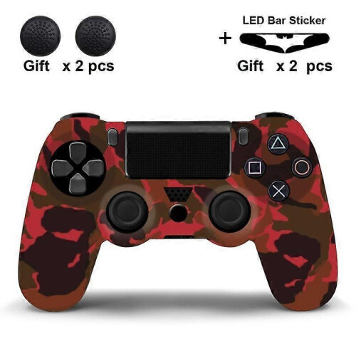 Custodia in silicone per controller Sony PS4, compatibile con gamepad PS4 Dualshock 4, joystick PS4 DS4 Pro e 2 copri-levette 2
