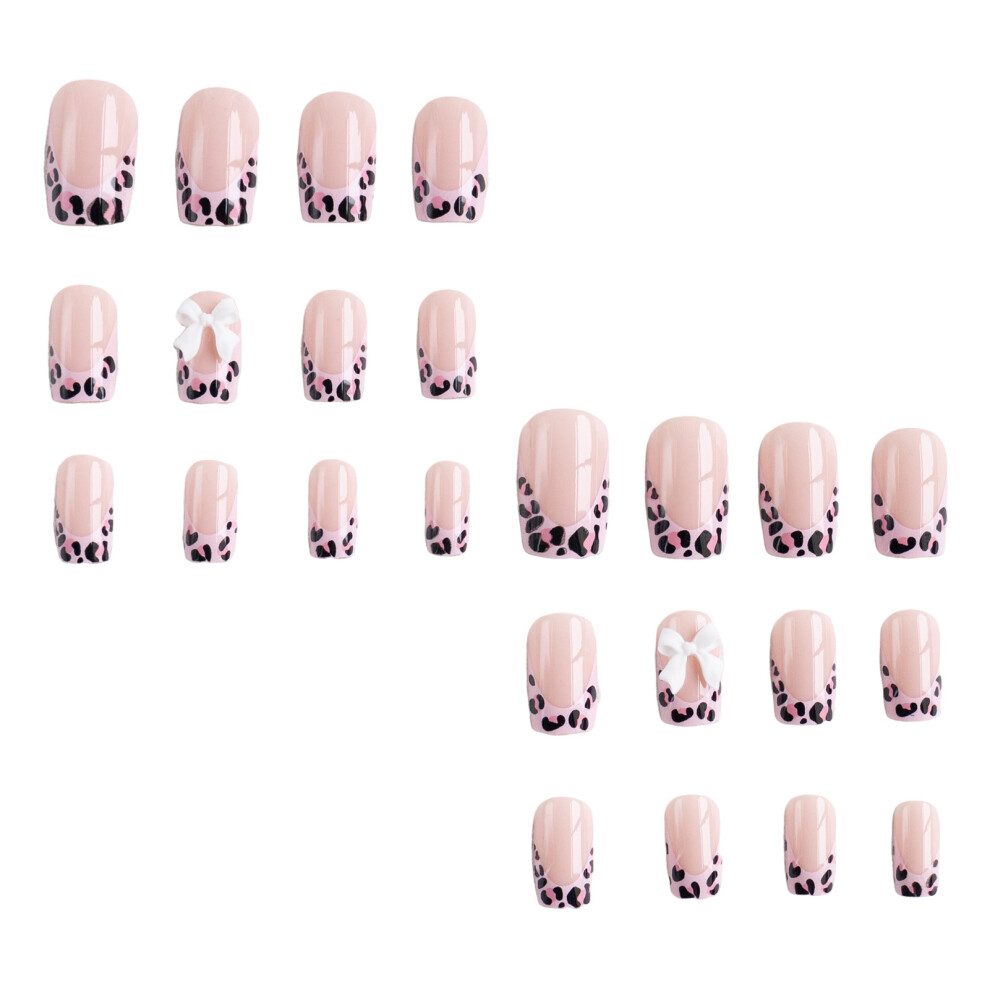 Dcph-Clothing Glossy Leopard Press-On Nails For Diy