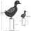 4er-Pack Metallenten-Gartenstecker, tierförmige Gartendekoration 3
