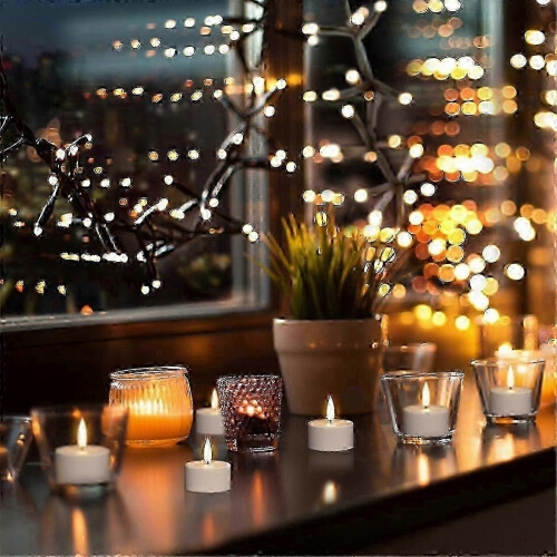 12er-Pack wiederaufladbare LED-Teelichter, langlebige flackernde Kerzen 2