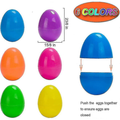 50pcs 6cm Fillable Plastic Easter Eggs 1