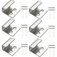 Ganchos de pared de acero inoxidable de alta resistencia para azulejos de cerámica con tornillos - Paquete de 6 para una suje