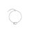 Pulsera de tobillo ajustable de plata de ley 925 con forma redonda. 1