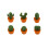 12 Pcs Cute Cactus Fridge Magnets for Home Office Personal Use 2