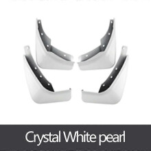 (Crystal White pearl)Compatible Mudguard For Volvo XC60 2018-2022 Front Rear 4pcs Mudflaps Mudguards
