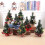 Red 20cm Mini Artificial Christmas Tree Tabletop Decoration Ornament 2