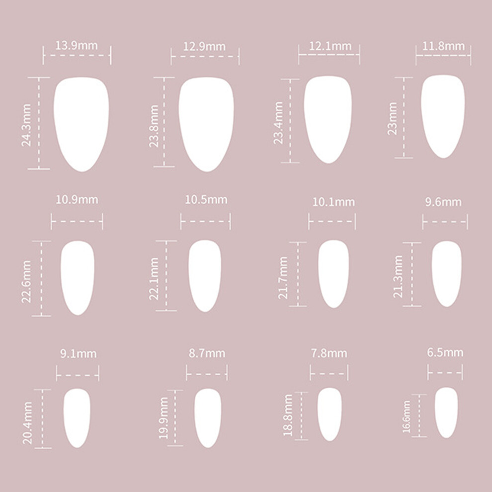 Dcph-Clothing French Pink Press On Nails - Reusable & Long Lasting