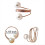 20 Pack Rose Gold Pearl Napkin Rings Set 2