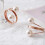 20 Pack Rose Gold Pearl Napkin Rings Set 3