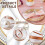 20 Pack Rose Gold Pearl Napkin Rings Set 5