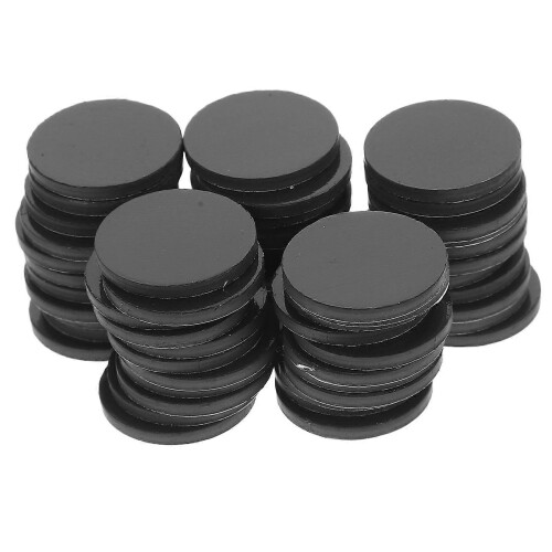 Magnetic Sticky Dots for Refrigerator, Metal Surfaces, Home Decoration, Black, 2x2x0.2cm, 50 Pcs 1