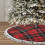 Weihnachtsbaumdecke mit Fransen und Spitze, Tartan Soft Light Touch, 30 3