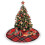 Weihnachtsbaumdecke mit Fransen und Spitze, Tartan Soft Light Touch, 30 4