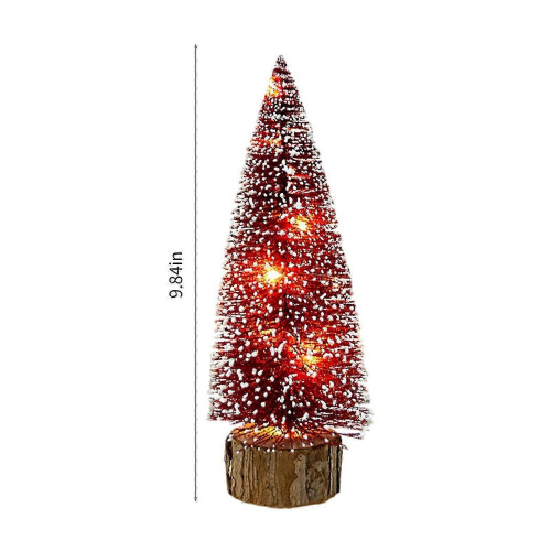 Christmas Tree Red LED Mini Illuminated Desktop Decoration Scene Layout 2