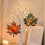 Stained Acrylic Maple Leaf Window Hanging Ornament 3.9in Fall Decor 2PCS 4