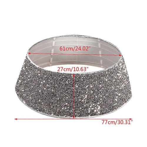 30 Inch Sequins Christmas Tree Collar Ring Base Cover Home Decor Multicolor 1