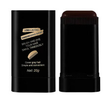 Hair Dye Stick with Comb Waterproof Gray Hair Root Touch Up 2in1 Quick Coverage Brown