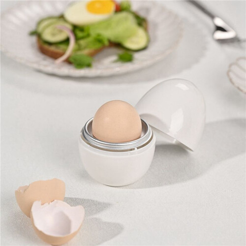 2X Microwave Oven Egg Steamer Egg Boiling Tool Boiled Soft-Boiled Eggs  Home Appliance Heating Box 1 Egg 2