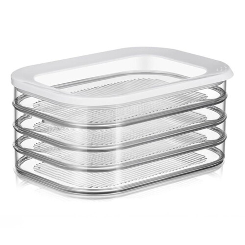 2X Bacon Storage Container for Fridge,Stackable Lunch Meat Storage,Ham and Cheese Container for Fridge-Cold Storage 1