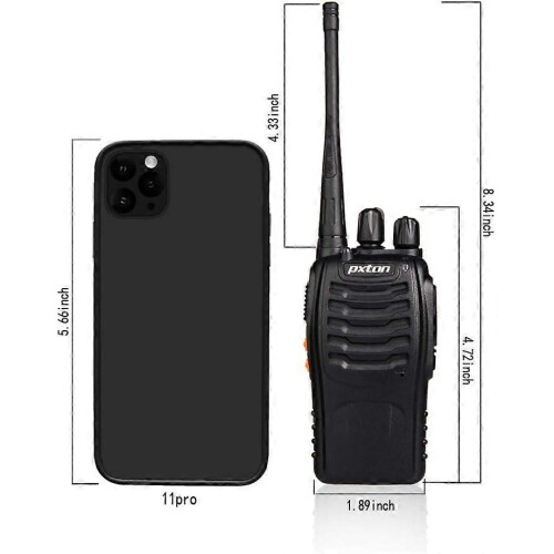 Rechargeable Long Range UHF Two-Way Radios with Earpieces Flashlight Li-ion 2