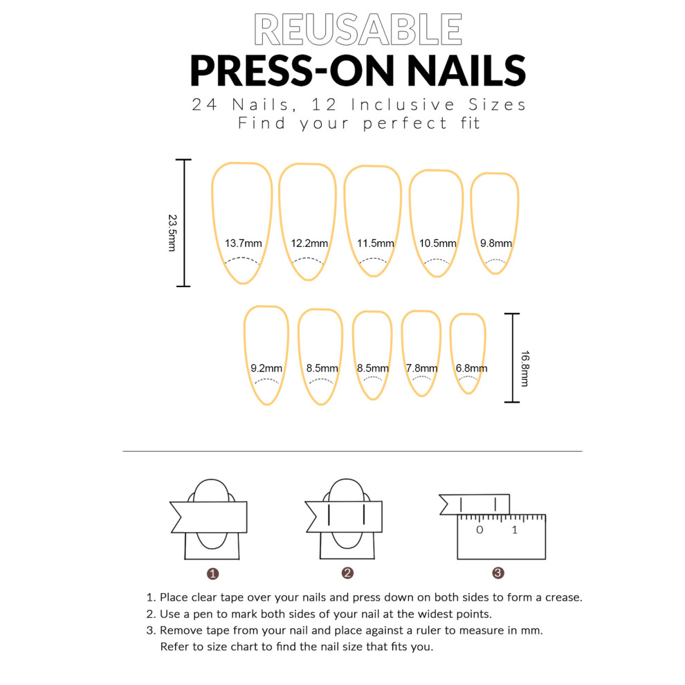 Dcph-Clothing Eco-Friendly Pink Almond Press-On Nails