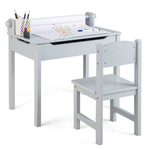 Children's Activity Table and Chair Set with Storage