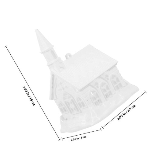 Xmas Desktop Charm Plastic Mini Snow House Model 1
