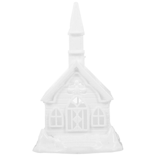 Xmas Desktop Charm Plastic Mini Snow House Model 2