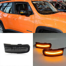 Passend für Jeep Renegade (2015–2022): LED-Rückspiegel, Rückspiegel, Blinker mit integrierter Wasserkühlung,