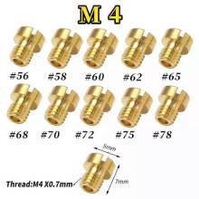 (M4 (56-78)) Passende Packung mit 10 Stück Vergaser-Hauptdüsen M4 M5 5mm 6mm Gewinde für DellOrto BGM