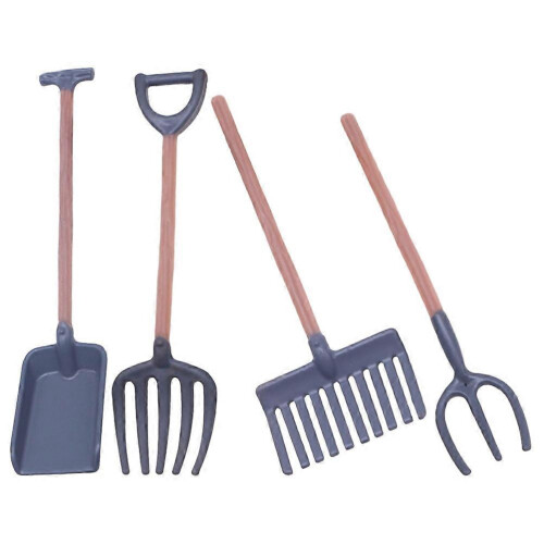 4-Piece Miniature Farm House Decor Kit for Tiny Gardens 2