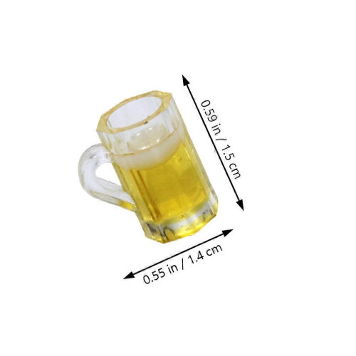 10 Mini-Bierkrüge aus Kunstharz, gelb, Wohnaccessoires 1