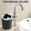 4 Pcs Plastic Bathroom Accessory Set,Bath Toilet Brush Accessories Set with Toothbrush Holder,Toothbrush Cup(Black) 5