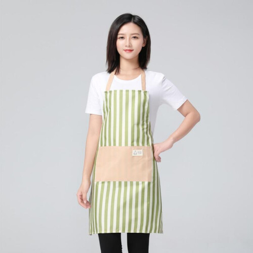 Sunmostar Kitchen Apron Waterproof with Pocket Light Green 70cm Durable 1