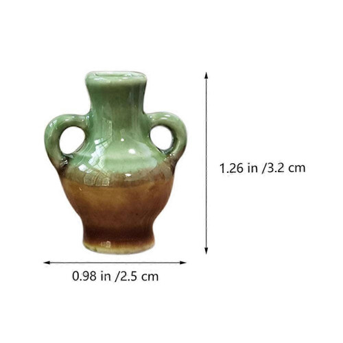 Mini Ceramic Binaural Vase Decor Set 1Pack Craft 1