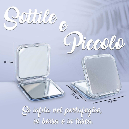 White 20X Magnifying Makeup Mirror - Compact Double Sided Folding Pocket Mirror for Travel 1
