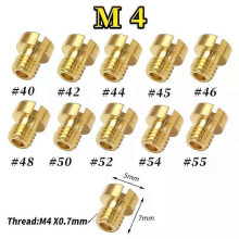 (M4 (40-55)) Passend für 10 Stück Hauptdüsen (M4, M5, 5 mm, 6 mm Gewinde) für DellOrto BGM Motoforce