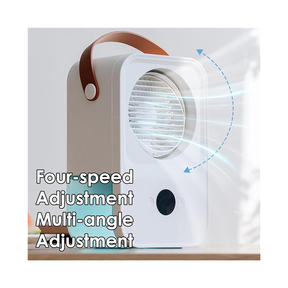 Evaporative Desktop Cooling Fan 4 Speed Mist Humidifier 650Ml Tank Quiet Air Circulator Bedroom Office 8585819112646