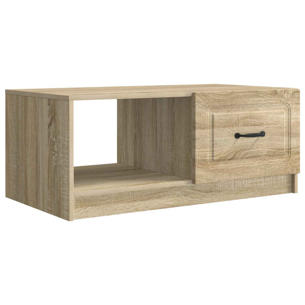 Vidaxl Coffee Table Sonoma Oak 90 X 50 X 37 Cm Engineered Wood